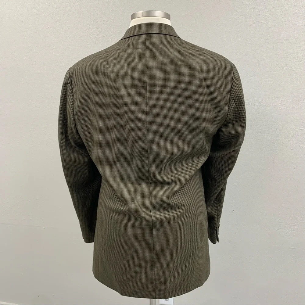 Haggar Men's Brown Houndstooth Pattern Sport Coat Blazer